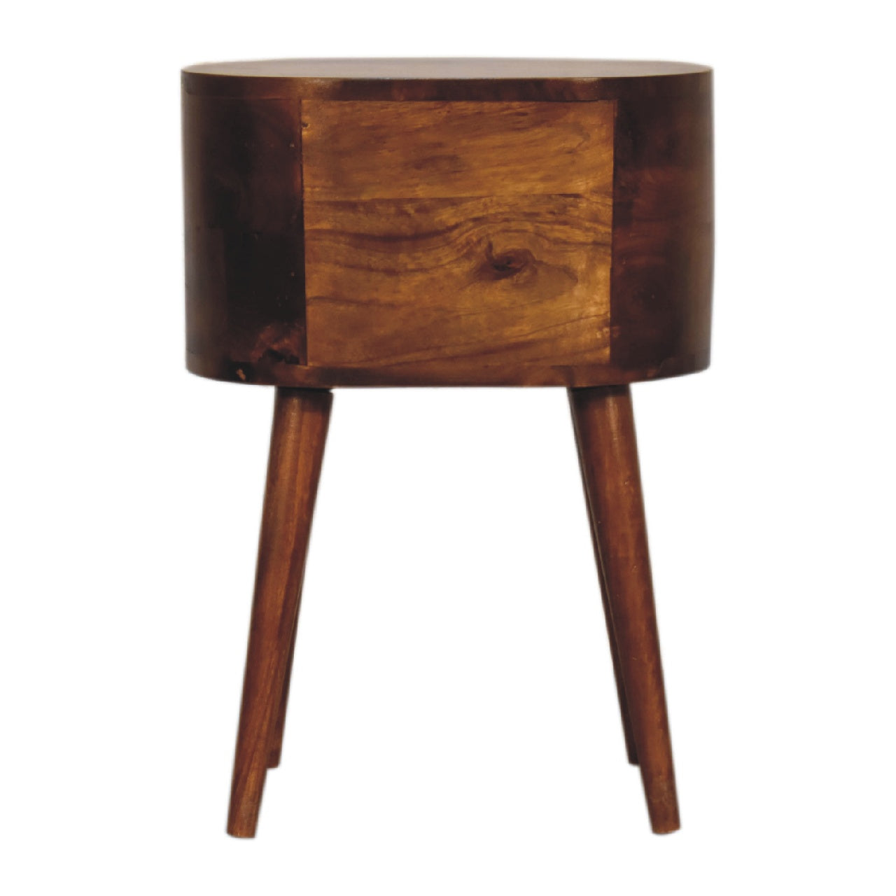 Mini Chestnut Rounded Bedside Tables