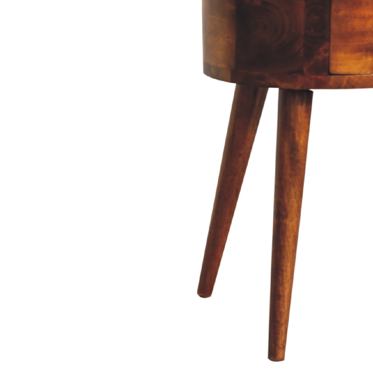 Mini Chestnut Rounded Bedside Tables