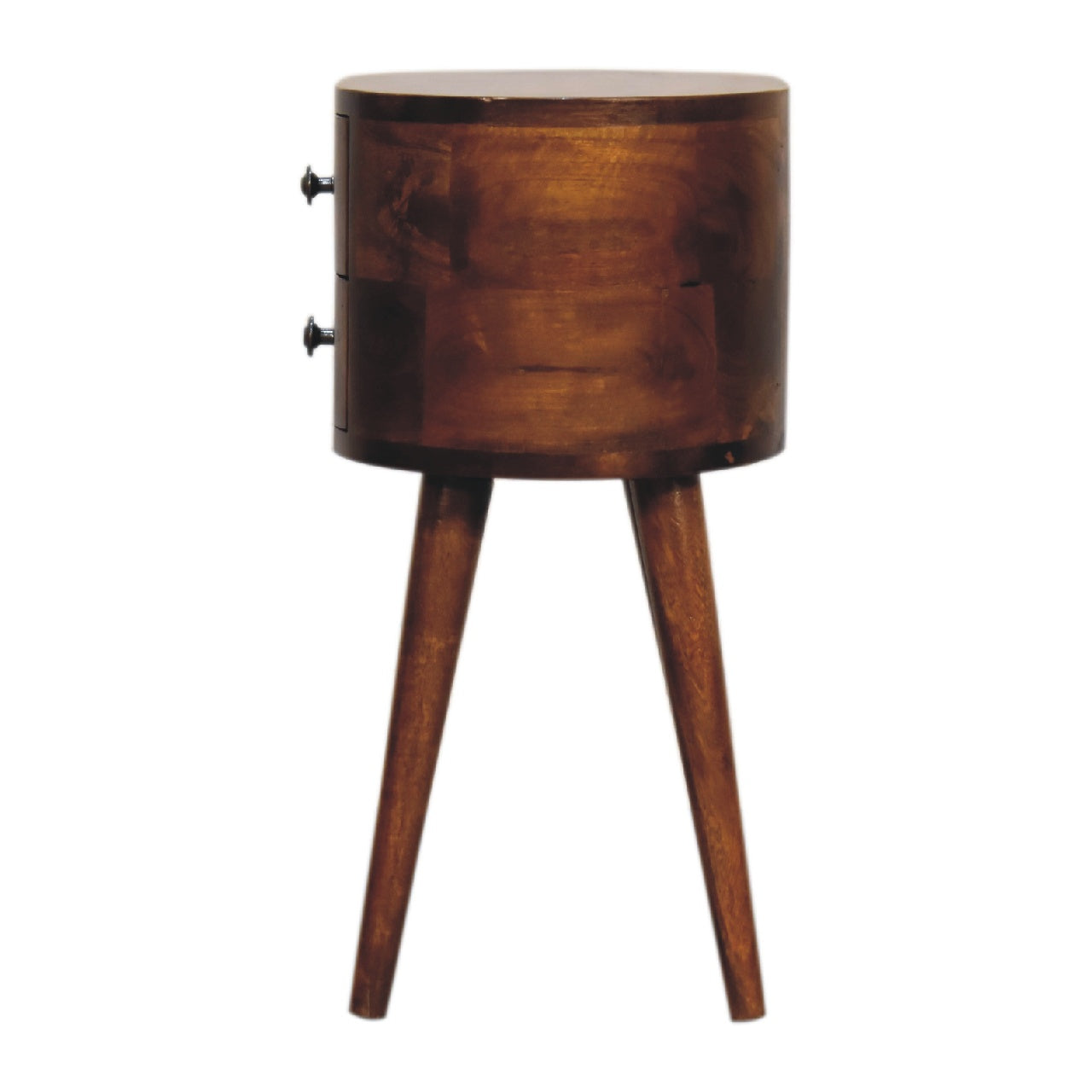 Mini Chestnut Rounded Bedside Tables