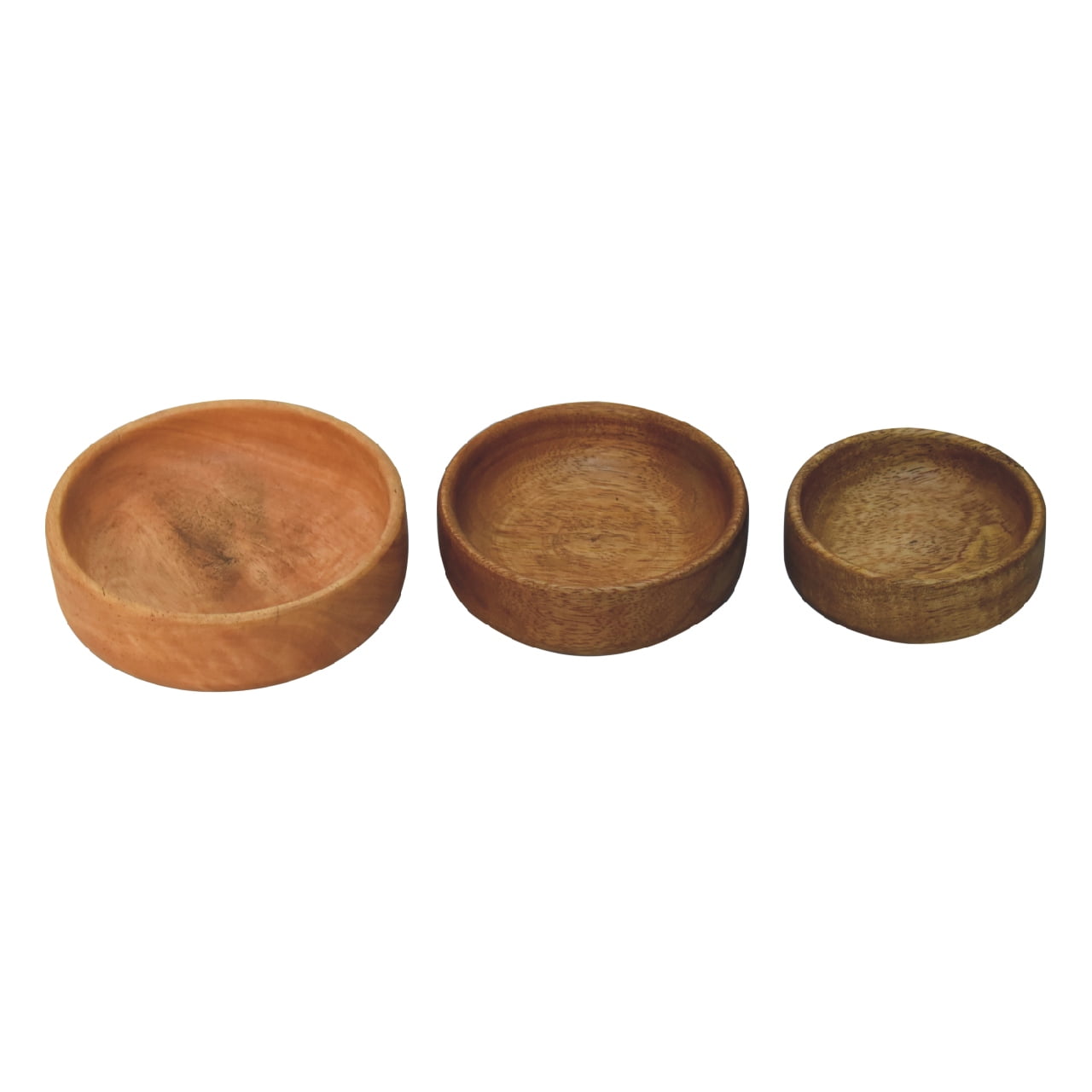 Solid Wood Fruit Bowl Set of 3