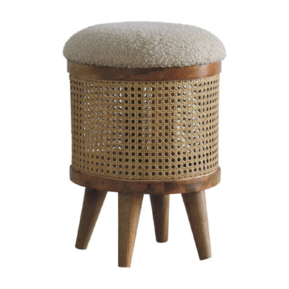 Cream Boucle Larissa Footstool