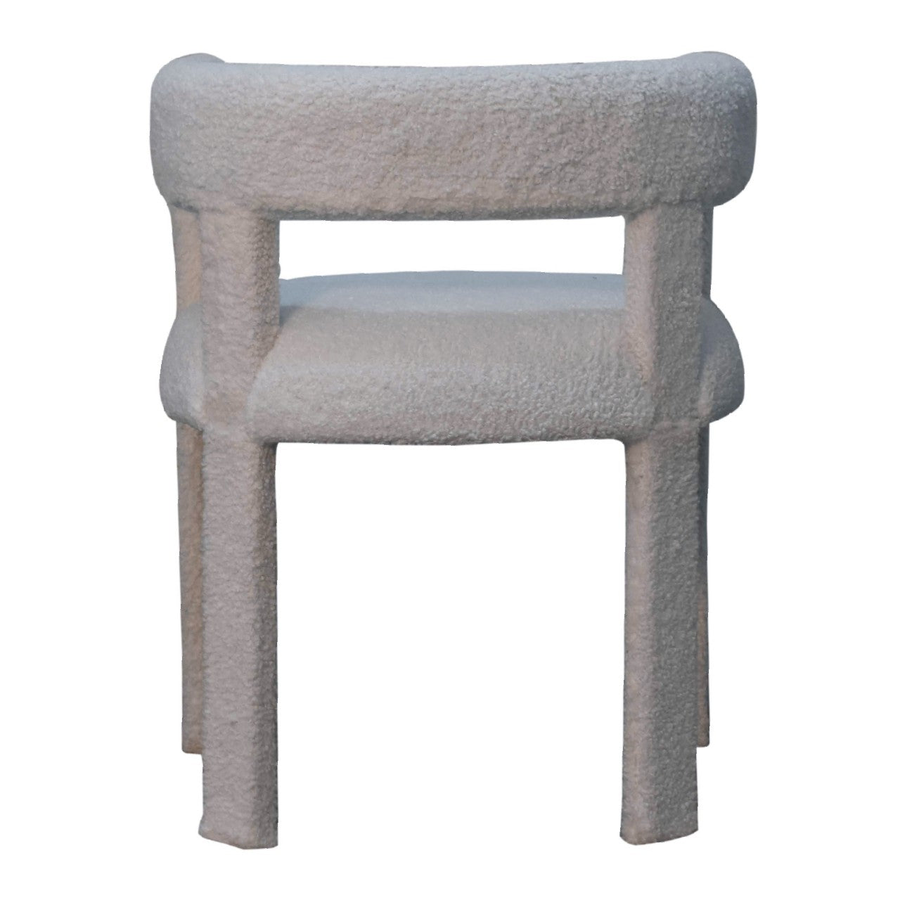 White Boucle Occasional Chair