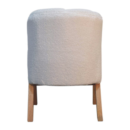 White Boucle Minimalistic Chair