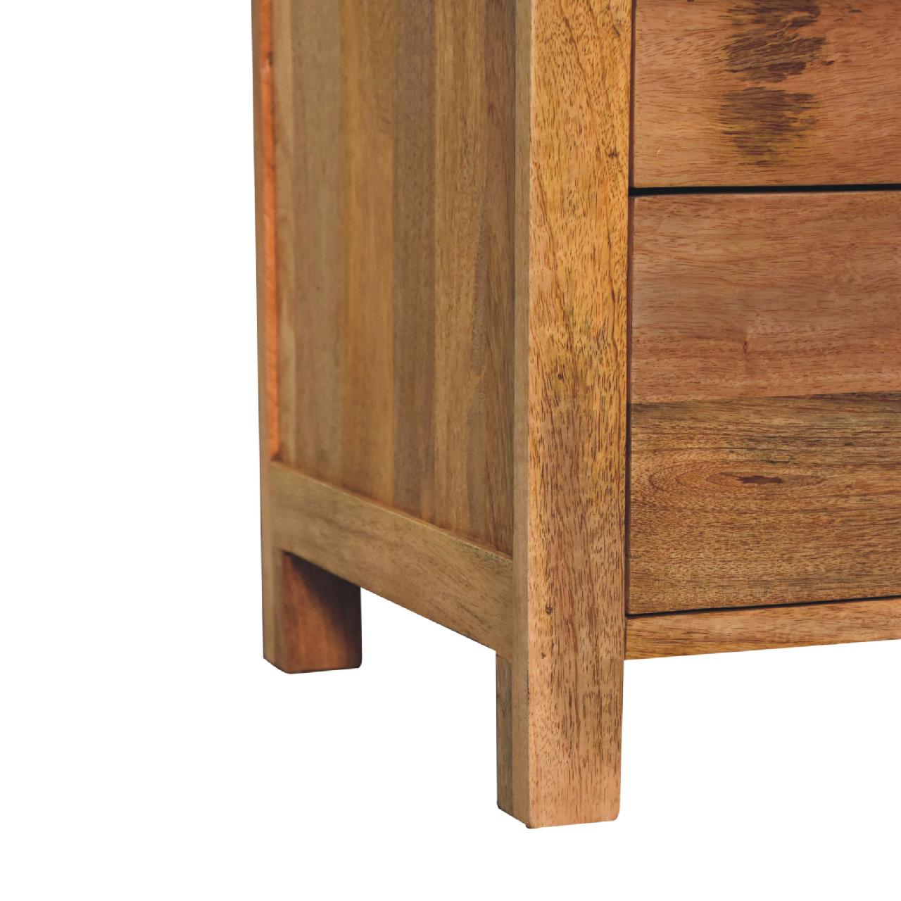 Aspen Oak-ish 3 Drawer Bedside