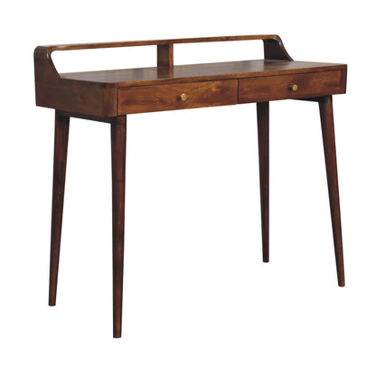 Elevated Chestnut Console Tables