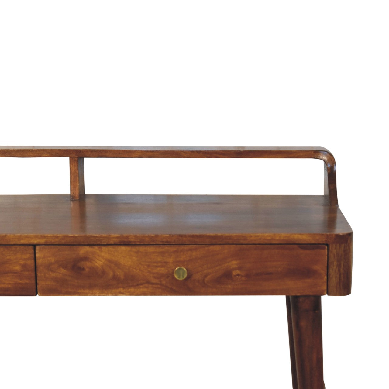 Elevated Chestnut Console Tables