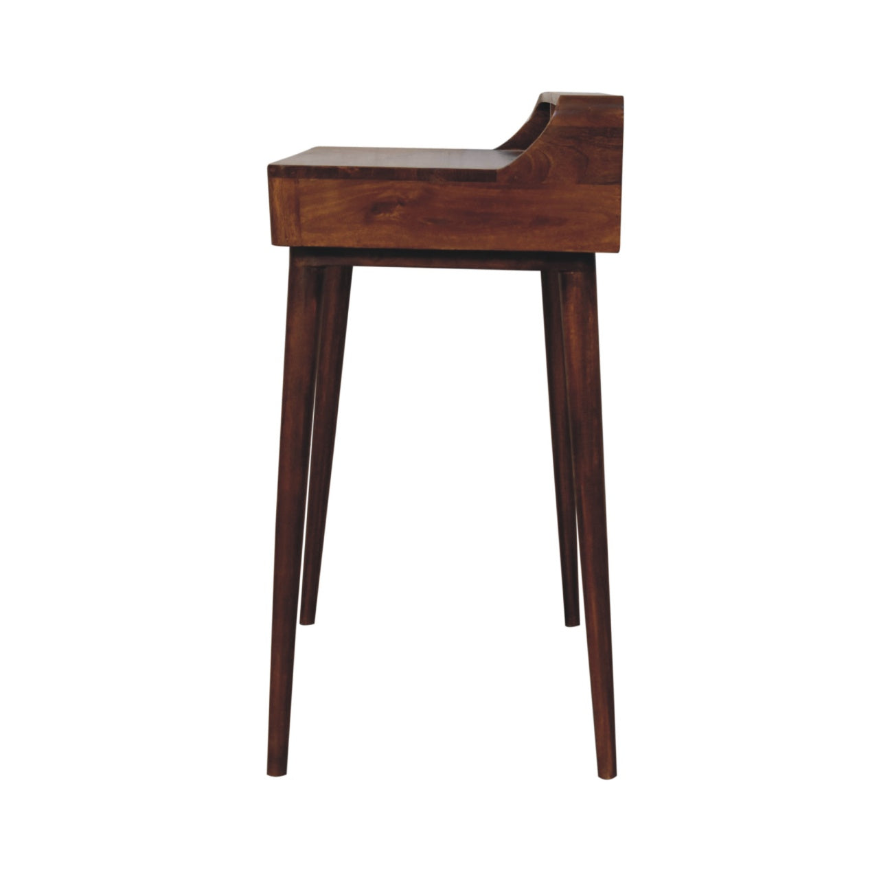 Elevated Chestnut Console Tables