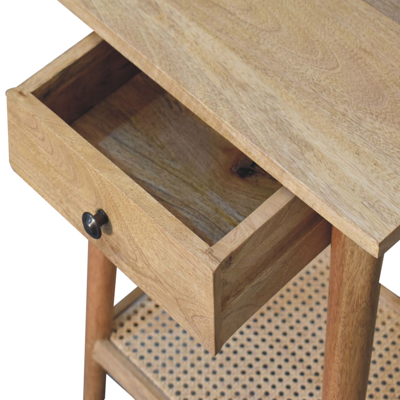 Woven Solid Wood End Tables