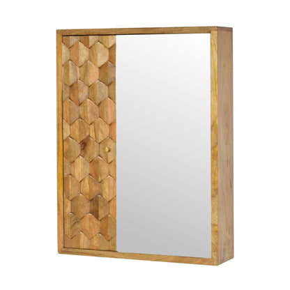 Pineapple Carved Mirror Cabinet