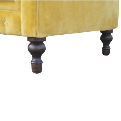 Mustard Velvet Chesterfield Sofa