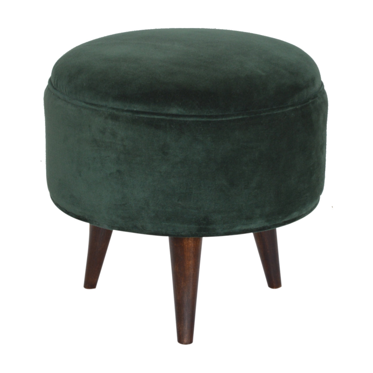 Emerald Green Velvet Nordic Stool