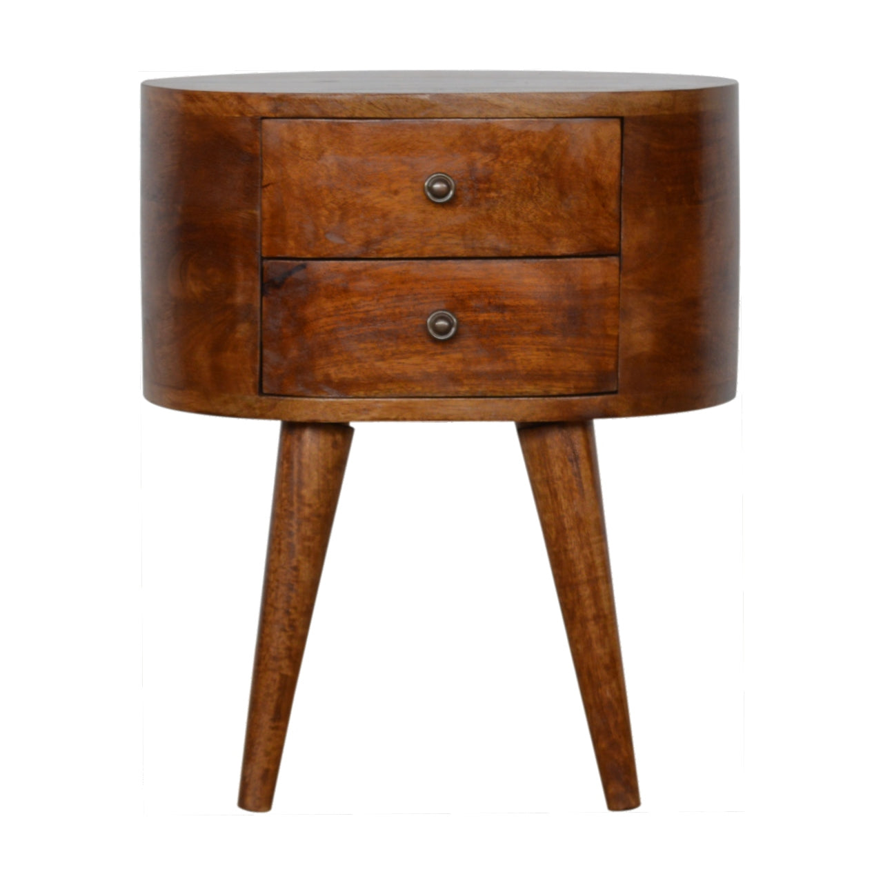 Chestnut Rounded Bedside Tables