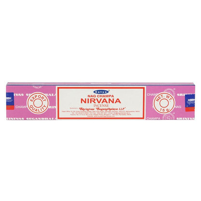 12 Packs of Nirvana Incense Sticks by Satya
