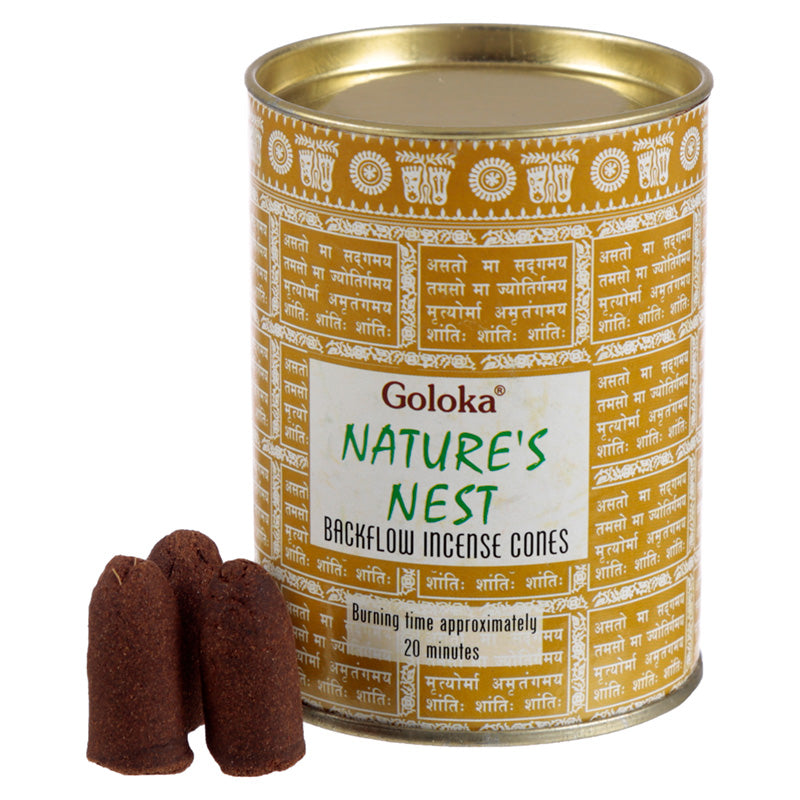 Goloka Backflow Incense Cones - Nest