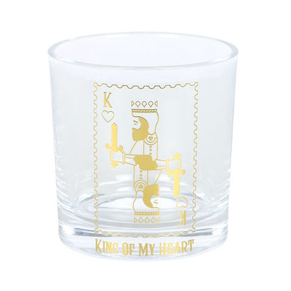 King of My Heart Drinking Glass