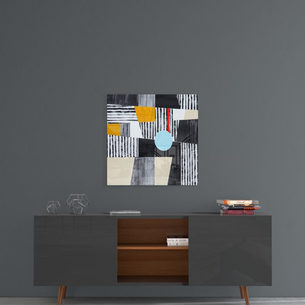 Blue Dot Glass Wall Art