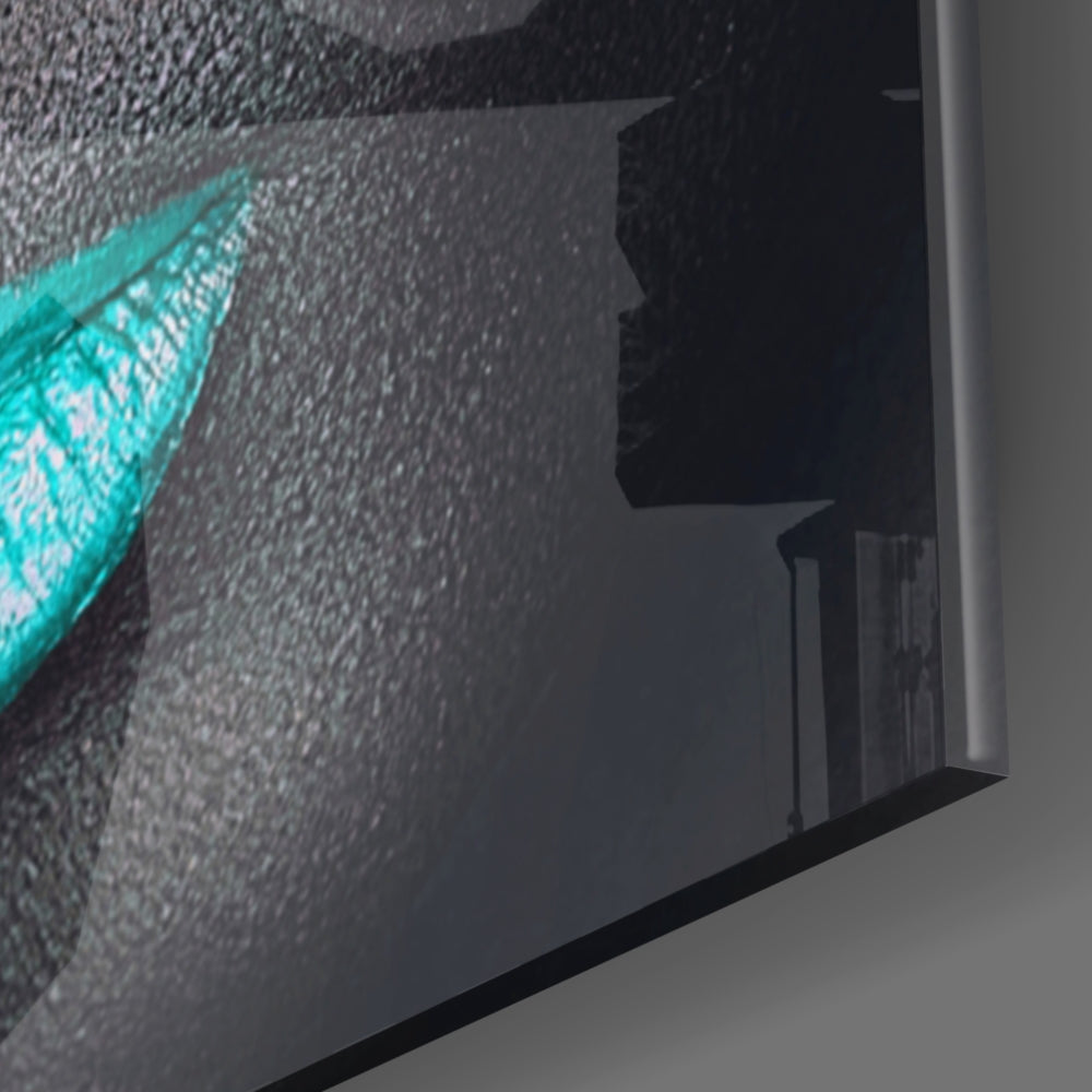 Blue Lashes Glass Wall Art