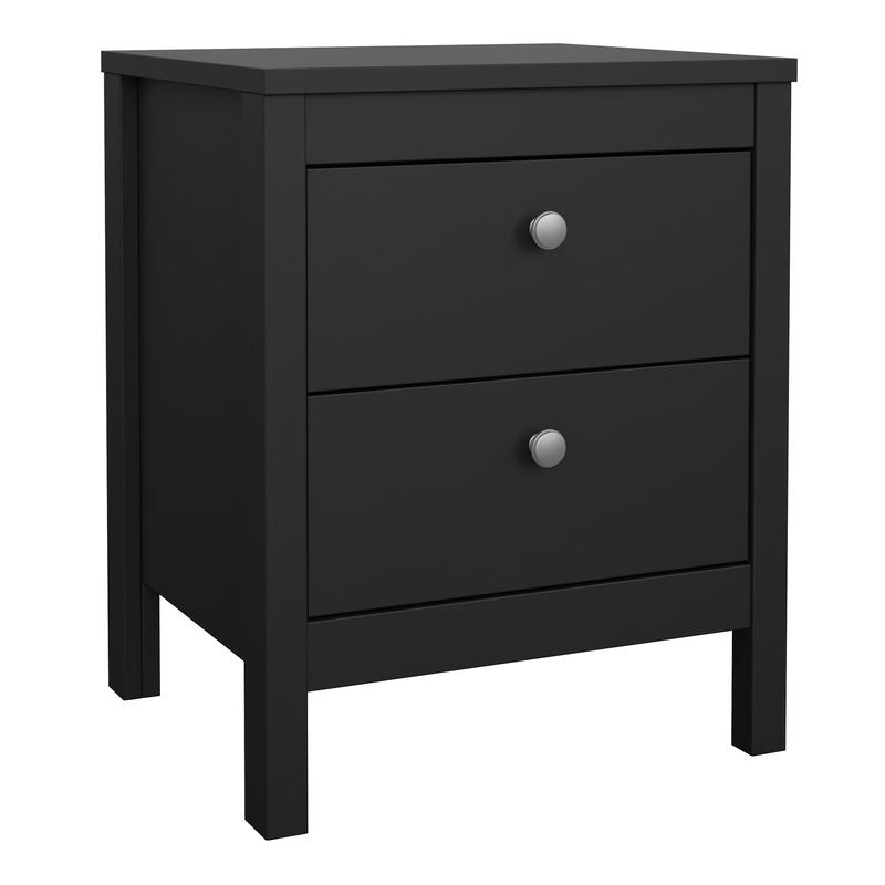 Madrid Package - Bedside Table 2 Drawers + Chest 5 Drawers + Wardrobe