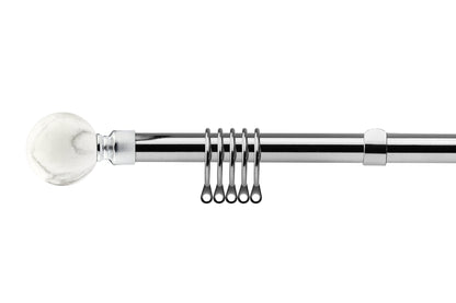 Marble - Extendable Curtain Pole with pair of end finials