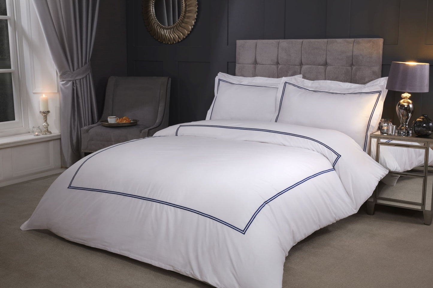 Mayfair - Embroidered Duvet Set with Oxford Pillowcase