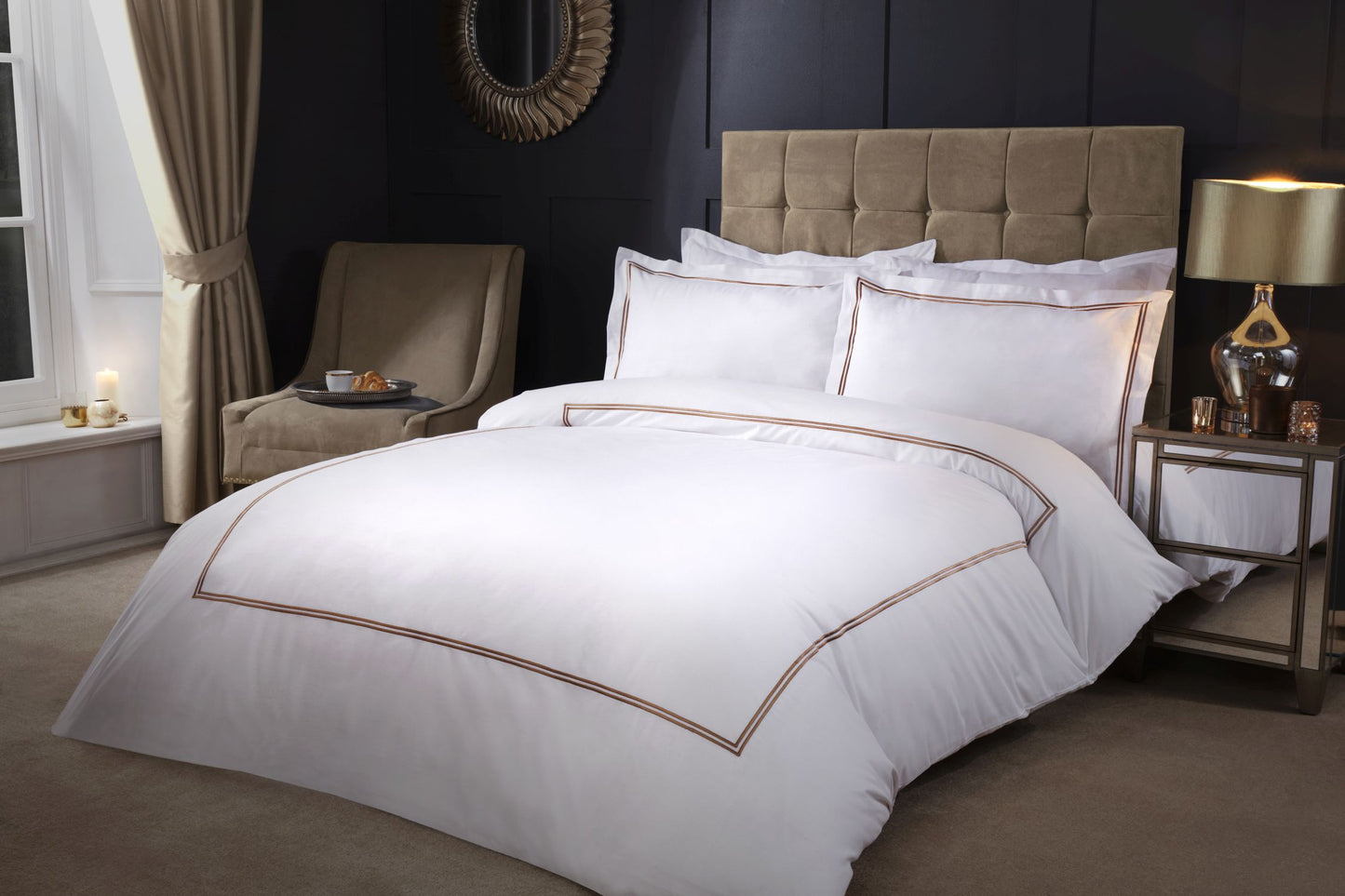 Mayfair - Embroidered Duvet Set with Oxford Pillowcase