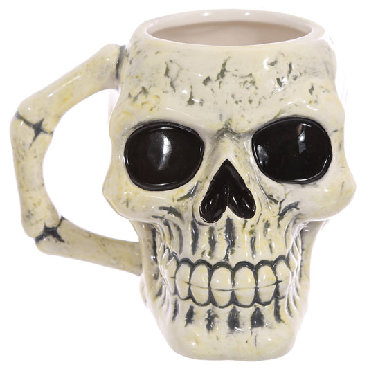 Ceramic Shaped Head Mug - Ancient Skull