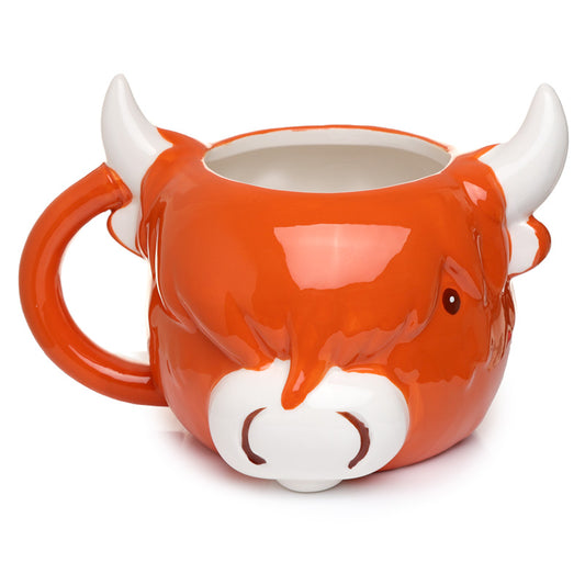 Ceramic Shaped Head Mug - Highland Coo Cow