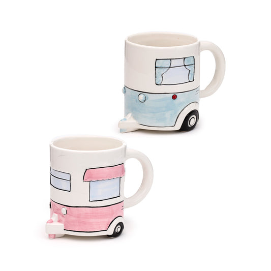 Novelty Shaped Ceramic Mug - Home Is Where You Park It Caravan