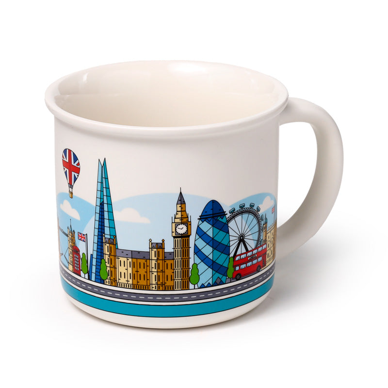 Porcelain Fine Rimmed Mug - London Icons