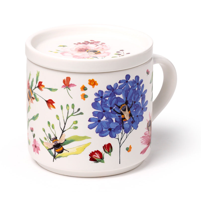 Porcelain Mug & Coaster Lid Set - Nectar Meadows