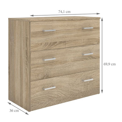 Space Chest of 3 Drawers
