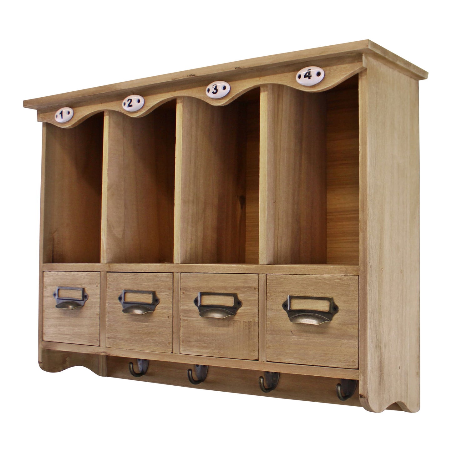 Wooden Wall Hanging Storage Unit