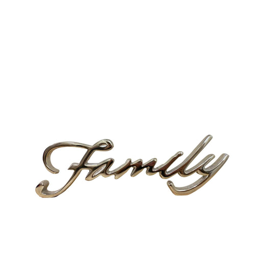 Silver Aluminium Family Ornament