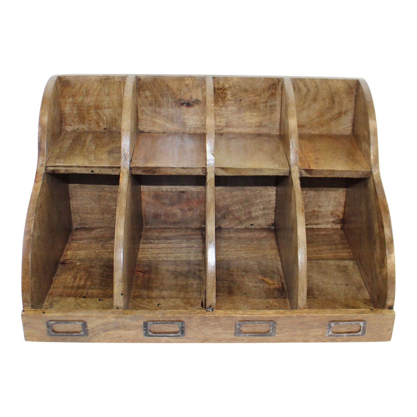 Mango Wood 8 Section Desktop Organiser