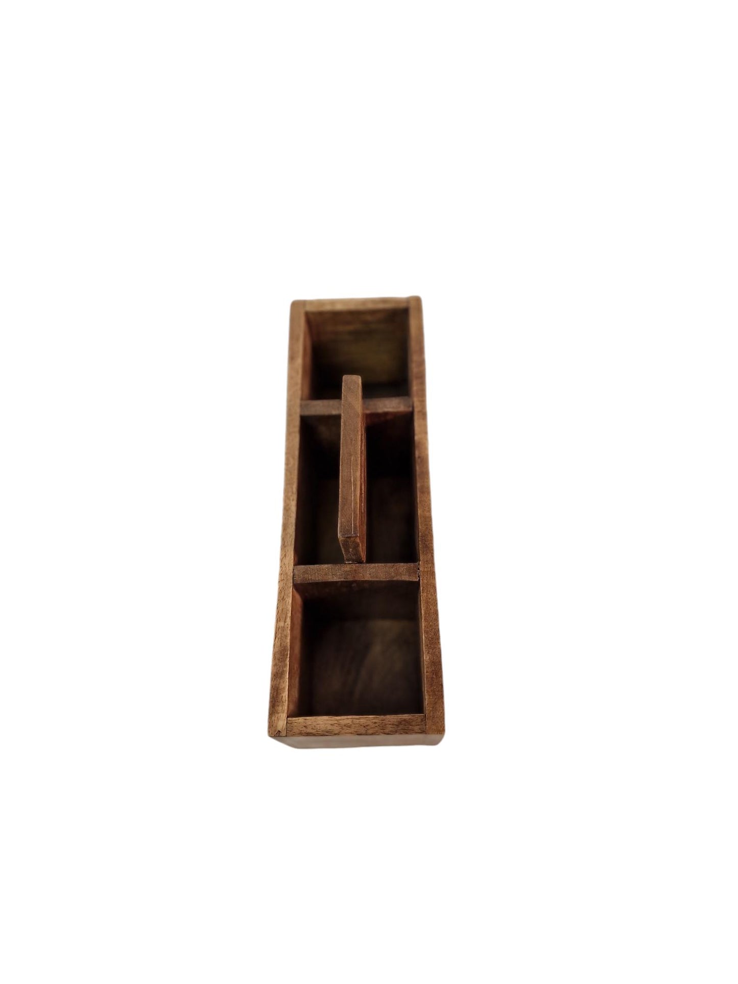 Mango Wood Cutlery Stand with Handle