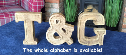 Hand Carved Wooden Embossed Letters Wine