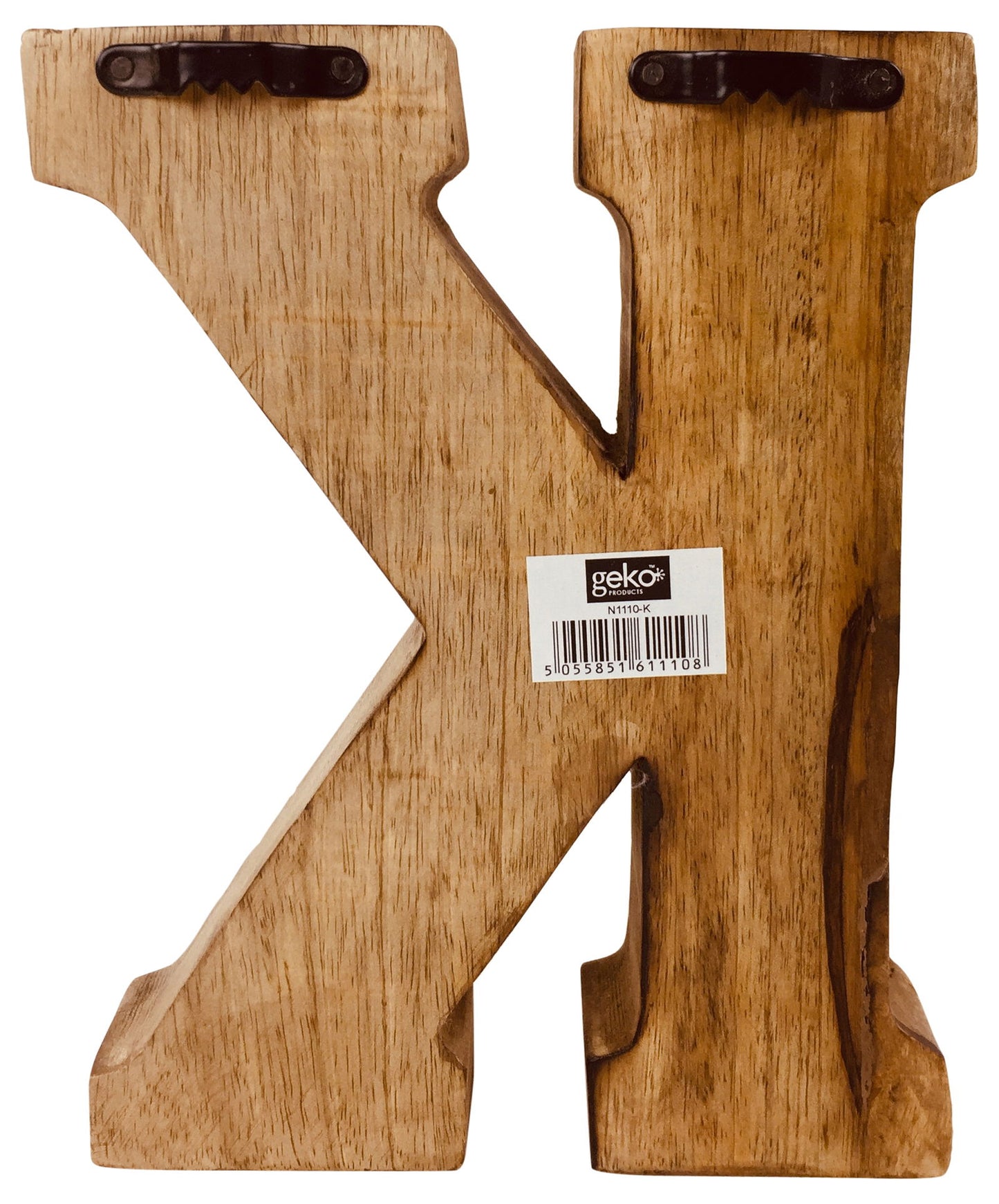 Hand Carved Wooden Embossed Letter K