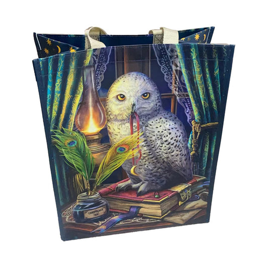 Durable Reusable Shopping Bag - Lisa Parker Guardian of Spells Owl