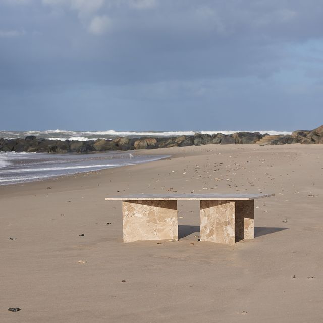 Vega Rectangular Coffee Table in Brown Marble