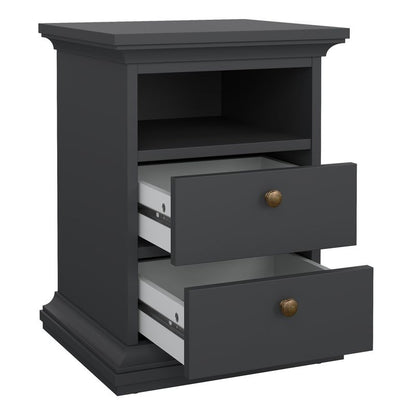 Paris Package - Bedside 2 Drawers + Chest of 4 Drawers + Wardrobe with 2 Doors