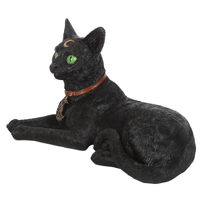 Laying Black Cat Figurine