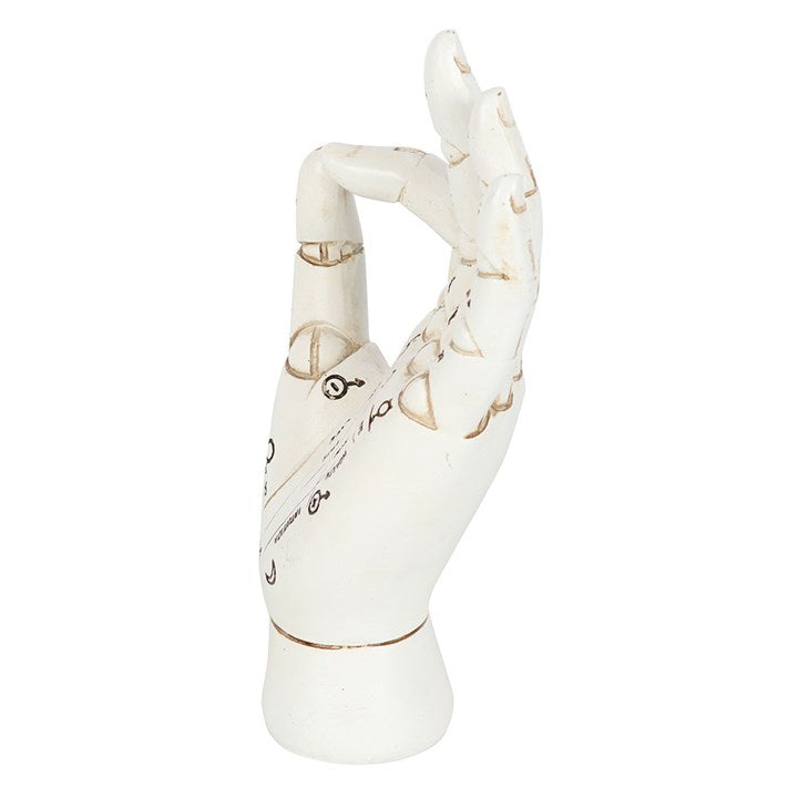 White Palmistry Hand Ornament