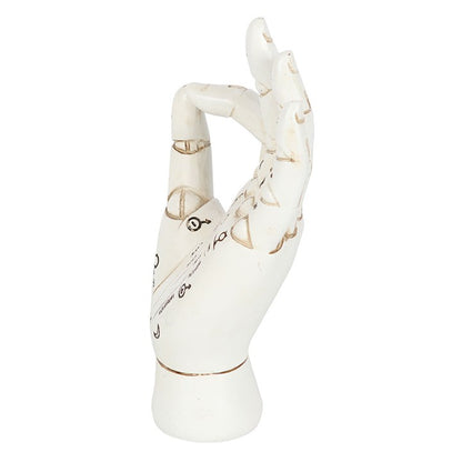 White Palmistry Hand Ornament