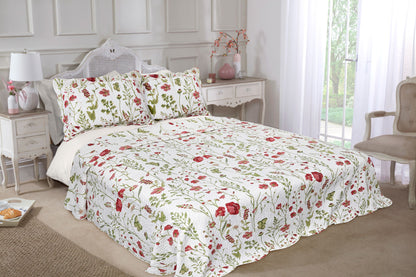 Poppy - Quilted Patchwork Bedspread Set