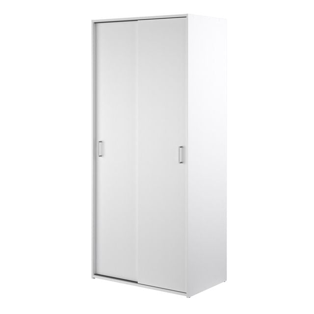 Space Wardrobe 2 Sliding Doors in White