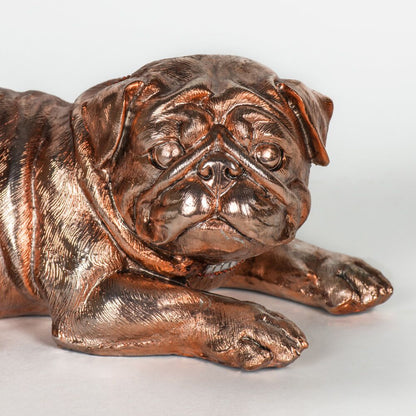 Bronze Finish Pug Figurine