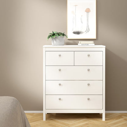 Madrid Package - Bedside Table 2 Drawers + Chest 5 Drawers + Wardrobe