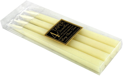 Set Of 4 Ivory Taper Candles