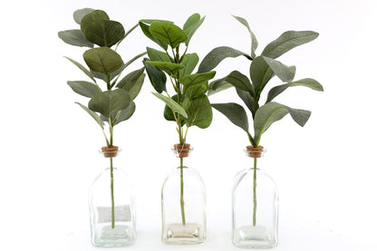 Set of Three Artificial Leaf In Vase