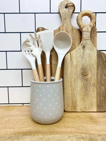 Hearts Design Utensil Holder